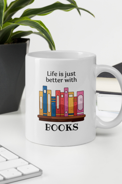 White glossy mug